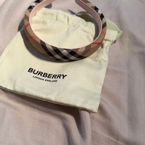 Burberry Pink Beige Nova Check Headband